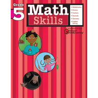 Math Skills: Grade 5 (Flash Kids Harcourt Family Learning) - Paperback