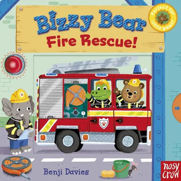 Bizzy Bear: Fire Rescue!: (Interactive Board Book about Firetrucks and Firefighters for Toddlers - With Sturdy Tabs and Slides to Push and Pull) - Board Book