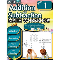 Addition and Subtraction Math Workbook 1st Grade: Addition and Subtraction Grade 1, Word Problems Grade 1, Addition and Subtraction exercises 1 to 20, - Paperback
