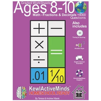 Grade 4 Worksheets - Math Fractions & Decimals, HomeSchool Ready +4000 Questions: Includes Timing & Scoring, Answer Keys, Knowledgebase Support - Paperback
