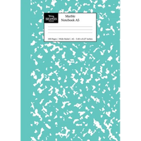 Marble Notebook A5: Turquoise Marble Wide Ruled Journal - Paperback