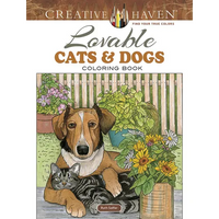 Creative Haven Lovable Cats and Dogs Coloring Book - Paperback