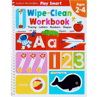 Play Smart Wipe-Clean Workbook: Ages 2-4: Tracing, Letters, Numbers, Shapes - Spiral