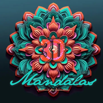 3D Mandalas Coloring Book for Adults: 3D Mandala Coloring Book for adults grayscale mandala coloring book 3D Grayscale Mandalas 64P - Paperback
