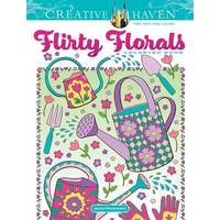 Creative Haven Flirty Florals Coloring Book - Paperback