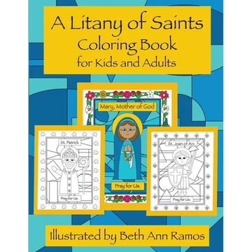 A Litany of Saints Coloring Book for Kids and Adults - Paperback