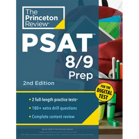 Princeton Review PSAT 8/9 Prep, 2nd Edition: 2 Practice Tests + Content Review + Strategies for the Digital PSAT 8/9 - Paperback