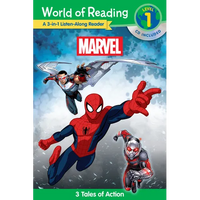 World of Reading: Marvel: Marvel 3-In-1 Listen-Along Reader-World of Reading Level 1: 3 Tales of Action with CD! [With Audio CD] - Paperback