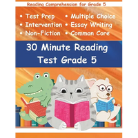 30 Minute Reading Test Grade 5: Reading Comprehension for 5th Grade - Paperback