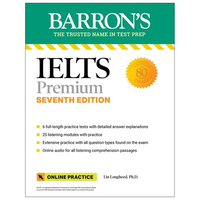 Ielts Premium: 6 Practice Tests + Comprehensive Review + Online Audio, Seventh Edition - Paperback