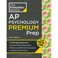 Princeton Review AP Psychology Premium Prep, 24th Edition: 5 Practice Tests + Digital Practice Online + Content Review - Paperback