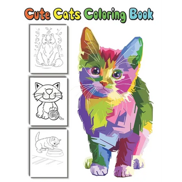 Cute Cats coloring Book: amazing Gift for kids and cat lovers to enjoy coloring beautiful and cute cats - Paperback