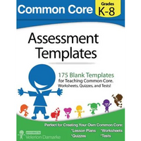 Common Core Assessment Templates: full color print version - Paperback