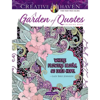 Creative Haven a Garden of Quotes Coloring Book - Paperback