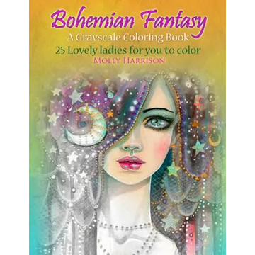 Bohemian Fantasy: A Grayscale Coloring Book - Paperback