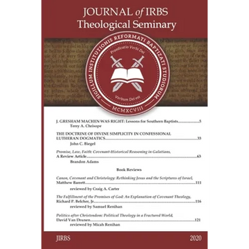Journal of IRBS Theological Seminary 2020 - Paperback