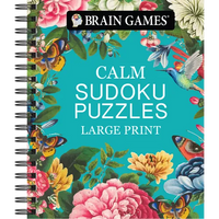Brain Games - Calm: Sudoku Puzzles - Large Print - Spiral
